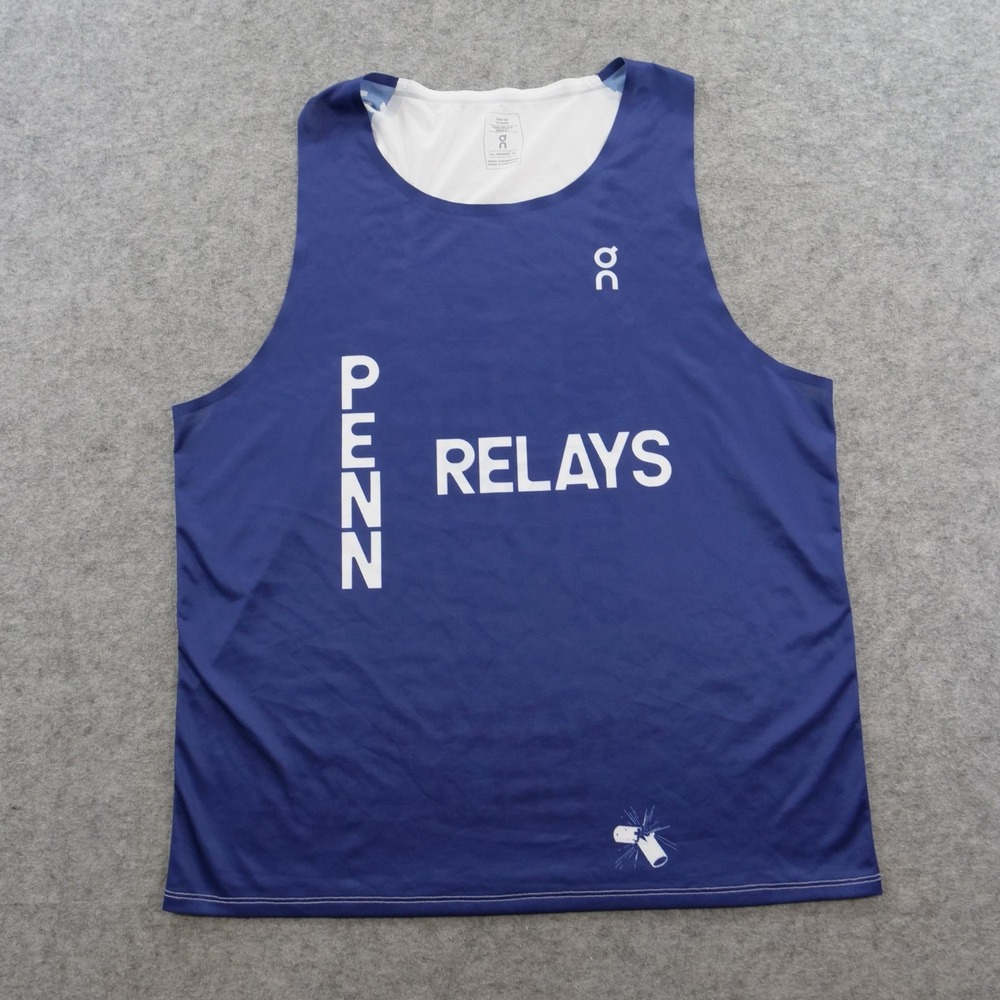 On Running Shirt Tank Mens Extra Large Blue Penn Relays  Running Performance New